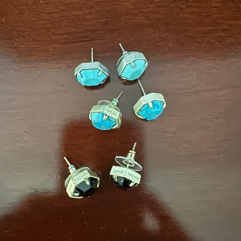 Three pairs Kendra Scott studs